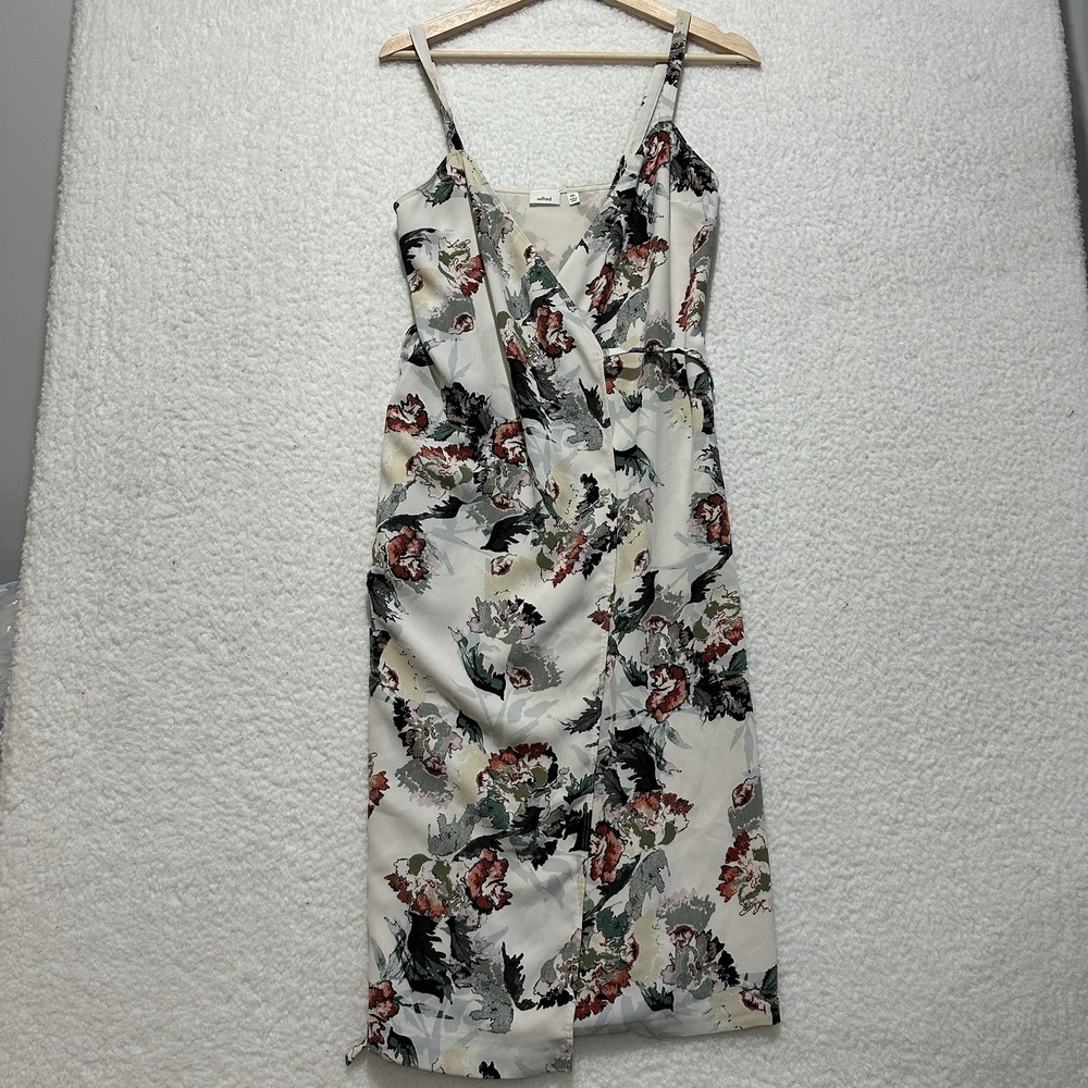 Aritzia Wilfred Astere Ivory Floral Wrap Dress Size XXS